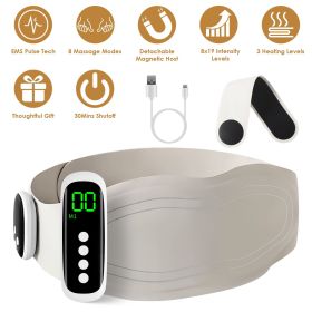 EMS Lower Back Massager Heating Pad Cordless Heating Pad for Back Belly Waist with Remote Magnetic Host 8 Modes 19 Intensity Levels 3 Heating Levels