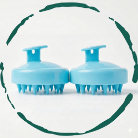 2-Pack Premium Scalp Massager Shampoo Brush - Soft Silicone Scalp Scrubber for Hair Growth & Dandruff Removal - Ergonomic Deep Cleaning Hair Scrubber