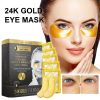 Jaysuing 24k Gold Eye Mask, Fading Fine Lines And Dark Circles Moisturizing And Firming Eye Mask