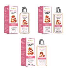 Only Supports Self Pickup With Waybill Amococo Strawberry Shortcake Body Juice Oil, 220ml Handcrafted Moisturizing Body Oil For Dry Skin, Long-Lasting (Option: 660ml)